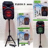 Speaker Bluetooth Karaoke Fleco F-8805/85 Inchi/ Free Mic + Stand / Speaker Super Bass