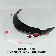 KYT NFJ NFR NXR 3D Spoiler - KYT NF-R Helmet Spoiler KYT NF-J NX RACE Spoiler