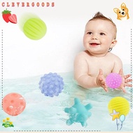 CLEVERHD 6pcs Develop Baby's Tactile Senses Toy, Safe 6~6.5cm Textured Multi Ball,  Soft Rubber Mont
