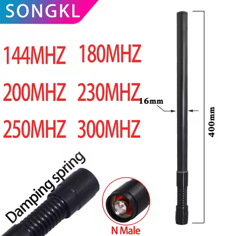 230MHZ Antenna OMNI High gain 180mhz 144MHZ,200mhz 250MHZ 300MHZ waterproof spring outdoor antenna N