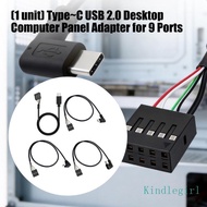 KING USB Type C to 9-Pin USB2 0 Header Cable 50Cm for Desktop Front Panel