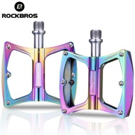 ROCKBROS LX-K340 Red Bicycle Pedals Waterproof Alloy MTB Bike Bicycle Bearing Pedals Cycling Parts A