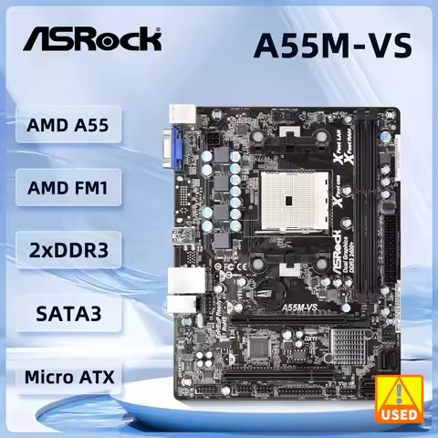 ASRock A55M-V Motherboard A55M-V socket FM2+ AMD A55 DDR3 32GB support A10-6800B A10-7700K A10-5700 