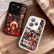 Black and White soft silicone Casing for Tecno Pova POP 7 5 Camon 12 6 9 8 40 Pro 5G Z-102 Iron Man