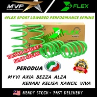 4Flex Sport Performance Spring Lowered Original Perodua Axia Bezza Myvi Viva Aruz Kancil Kenari Keli