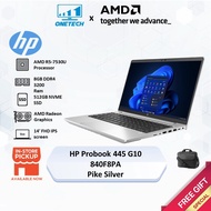 HP Probook 445 G10  Commercial Notebook - 840F8PA (14" FHD/AMD R5-7530U/8GB/512GB/W11/1-Y)