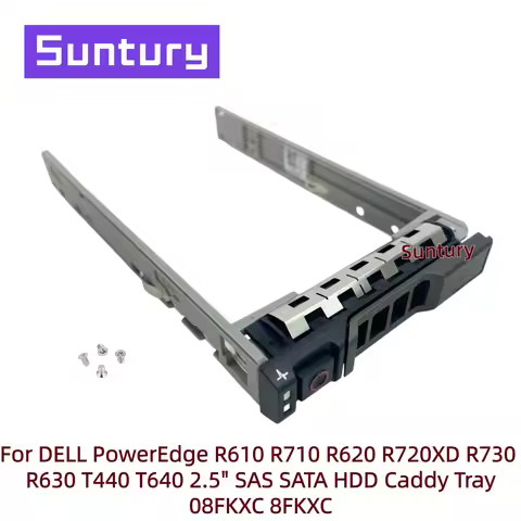 For DELL PowerEdge R610 R710 R620 R720XD R730 R630 T440 T640 2.5" 08FKXC SAS SATA HDD Caddy Tray