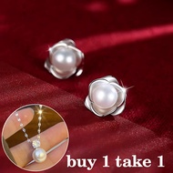 hikaw silver 925 italy original earings Camellia south sea pearl white earrings for women for kids h