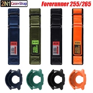 Nylon Loop Strap+Silicone Case For Garmin Forerunner 255 265 Soft Sport Cover For Garmin Watch Forer