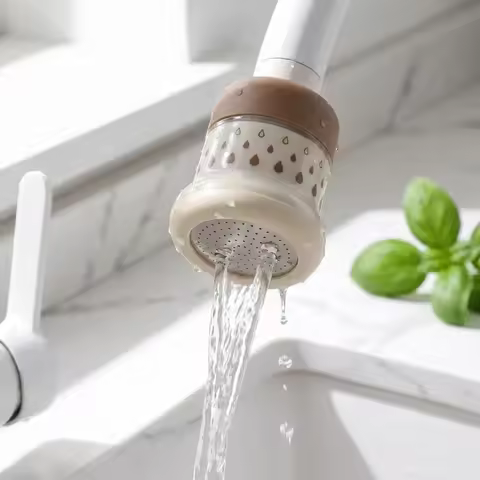 Splash-Proof Faucet Filter Removable Waterproof Faucet Extension Filter Extension Water-Saving Water