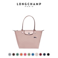 France Longchamp ฉบับครบรอบ 70 ปี กระเป๋าช้อปปิ้งพับไนลอนความจุสูง - หูยาวสีชมพูกระเป๋าถือ