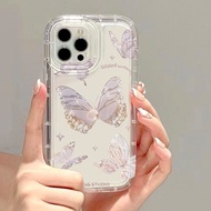 เคส สําหรับ iPhone 11 13 14 12 Pro Max 7 8 SE Plus XR X XS 6  เคสไอโฟน ผีเสื้อ เคสโทรศัพท์มือถือ ผีเสื้อที่สวยงาม เคสโทรศัพท์ เคสใส case