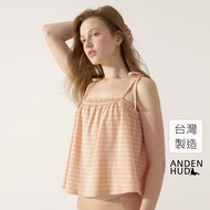 [Anden Hud] Top _ Healing Baking.home Flat Laced-Up (Pink Orange) Made In Taiwan