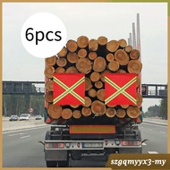 [Toolroom] 6 Pack Truck Safety Flags, Weatherproof, with Loop And Reflective Strip, Easy to Install,