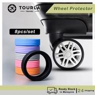 8PCS Luggage Wheel Protector Cover Luggage Wheels Replacement Silent Protective Suitcase Anti Scratc