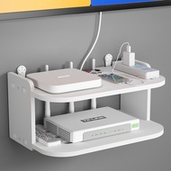 Router Rack wifi Storage Box Wall Shelf Perforation-Free Wall-Mounted TV Top Box Bracket CZ9U
