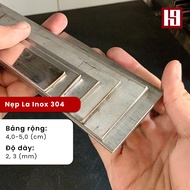 Thanh Lá Nẹp La Inox 304 Bảng rộng 4.0 5.0 cm dày 2-3 Ly Thanh La cắt lẻ 50 100 cm