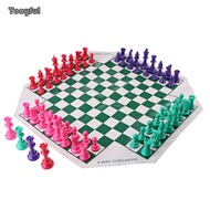 Tooyful 4-Color Four Player Chess Set with Soft Chess Board for Kids and Adults