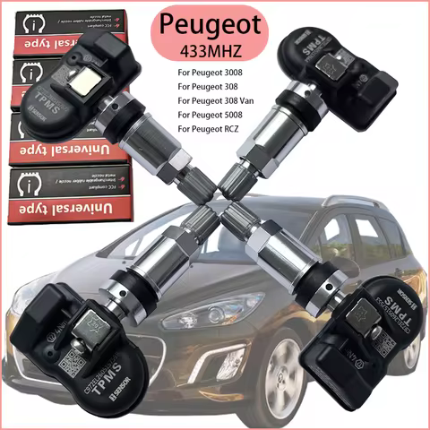 1/4PCS 433MHZ Tire Pressure Monitoring Sensor For Peugeot 3008 Peugeot 308 Peugeot 5008 Peugeot RCZ 