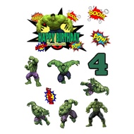 Hulk avengers Topper/ Custom HULK Theme Birthday Cake Decoration