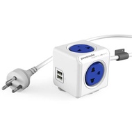 Allocacoc ปลั๊กไฟ PowerCube Extended USB (Cable 1.5M) - Blue