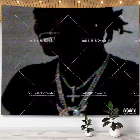 Ken Carson A Great Chaos Album Cover Posters Wall Art Tapestry Aesthetic Bedroom Decorative Rapper T