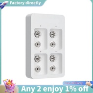 Quick Battery Charger 4 Slots 9V with LED Indicators USB Cable for 9V Ni-/Ni-Cd/Li-Ion Rechargeable 