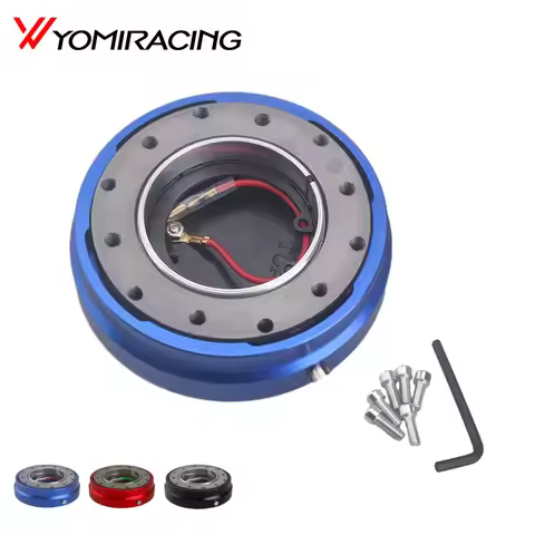 Thin Version 6 Hole Steering Wheel Quick Release Hub Adapter Snap Off Boss kit /Blue/Black/Red/Neo