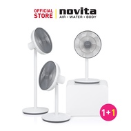 novita GreenFan® F-3 | Portable Standing / Desktop Fan (adjustable height) Twin Pack