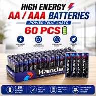 [ HANDA ] High Energy Battery | AA / AAA | 1.5V | 60pcs | Long Lasting Power