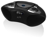 iLive Boombox Bluetooth Speaker with CD Player and FM Radio (Black) (battery operated or 110V only)