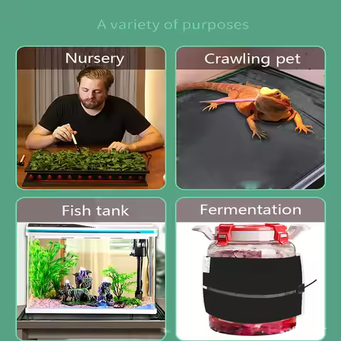 5~28W Seedling Heat Mat Anti-cold Plant Seed Pet Winter Heating Mat with Temperature Controller 220V