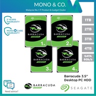 Seagate Internal Hard Disk 4TB / 3TB / 2TB / 1TB Barracuda 3.5" Hard Drive HDD SATA 5400RPM / 7200RP