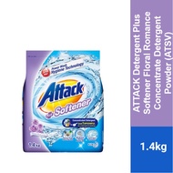 ATTACK Detergent Plus Softener Floral Romance Concentrate Detergent Powder (ATSV) - 1.4kg