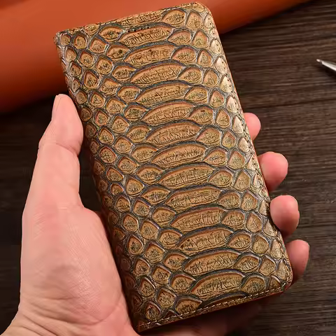 For ZTE Nubia Z60 Z50s Z40 Z40s Z30 Pro Neo 5G Ultra Play Python patterned flip phone case protectiv