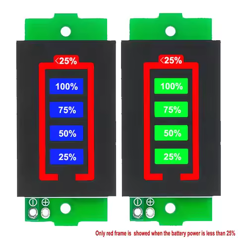 1S-4S-8S Single 3.7V Lithium Battery Capacity Indicator Module 4.2V Blue Display Electric Vehicle Ba