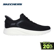 Skechers Online Exclusive Men Slip-ins BOBS Squad Chaos Solid Step Casual Shoes - 118312-BLK Memory 
