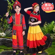 July Torch Festival Boys Girls Performance Costumes Dance Performance Opening Dance Colorful Big Swi