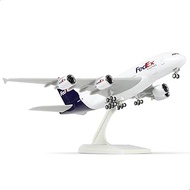 1/240 A380 Model Plane for FedEx for Airbus A380 Model Plane with Stand (12 Inch Length) Prefabricat