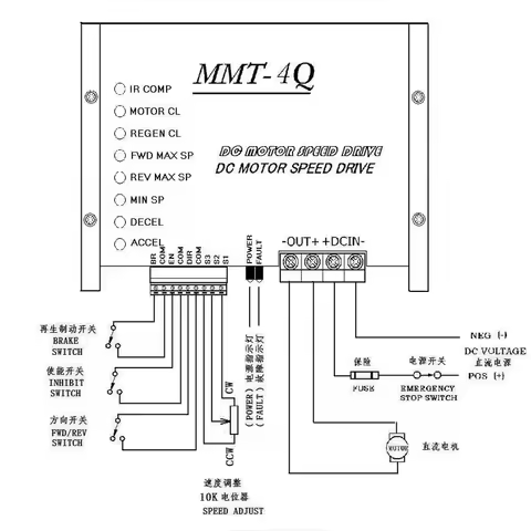 KEYA PMDC Motor Controller 24V 48V 30A for 0.5hp dc motor