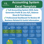 VL Accounting System Excel Template Full Accounting Automated Financial Stmt Excel Template For Busi