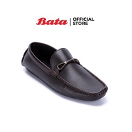 Bata บาจา รองเท้าลำลอง รองเท้าหนังPUใส่ง่าย รองเท้าแบบสวม รองเท้าหุ้มส้น สำหรับผู้ชาย รุ่น Vernon สีน้ำตาล 8414866