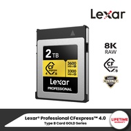 Lexar® CFexpress™ 4.0 Type B Card 2TB (ซีเอฟเอ็กเพรสการ์ด) RW3600/3300MB/s VPG400 RAW 8K (LCXEXP4002