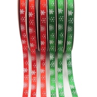 Ada Stok Borong 1cm Reben Krismas Nipis Kotak Hadiah Hiasan Reben Bercetak Logo Reben Krismas Bow