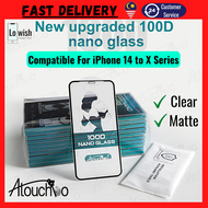 [READY STOCK] ATOUCHBO Ori iPhone 15 Pro Max iPhone 14 Pro Max 14 Plus iPhone 13 Pro Max Screen Protector 13 Pro iP 13 Mini iPhone 12 Pro Max 12 Mini iPhone 11 Pro Max X XR XS Max Clear Matte Screen Protector 100D NANO GLASS