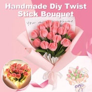 DIY Pipe Stick Bouquet Fuzzy Wire Chenille Stems Craft Flower Bouquet Children Handmade Craft Toy Pi