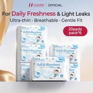 UUcare Panty Liners 18cm 20pcs – Longer & Wider Breathable Unscented Stays in Place Daily Freshness