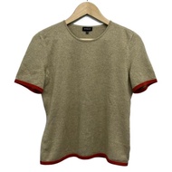 Akris Sweater cashmere silk beige Red Women Short sleeves Direct from Japan Secondhand