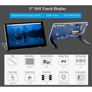 5inch DSI LCD 5-Point Capacitive Touch Screen Monitor for Raspberry Pi Pi5/4B/3B+/3B/3A+/CM4/CM3+/CM
