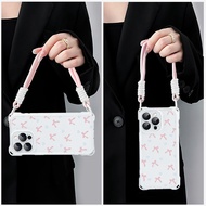 Fancy Luxury Girls Bow Lanyard Casing Oppo A5 Pro 5G A5I A5X A3X A60 A18 A16 A5I Pro A38 Casing